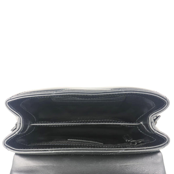 YVES SAINT LAURENT Loulou Toy Quilted Leather Crossbody Bag Black