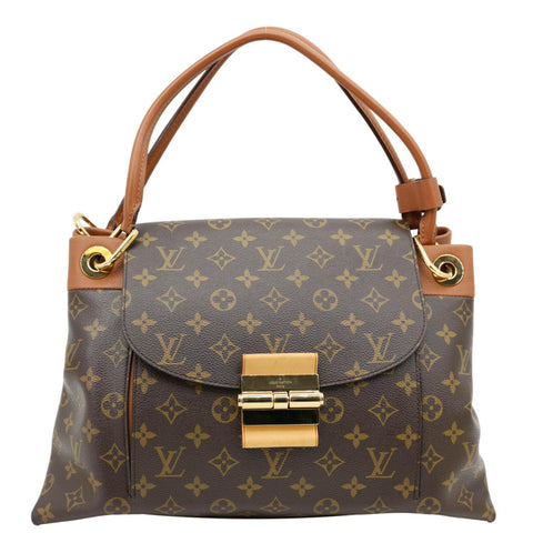 LOUIS VUITTON Olympe Monogram Canvas Satchel Bag Brown