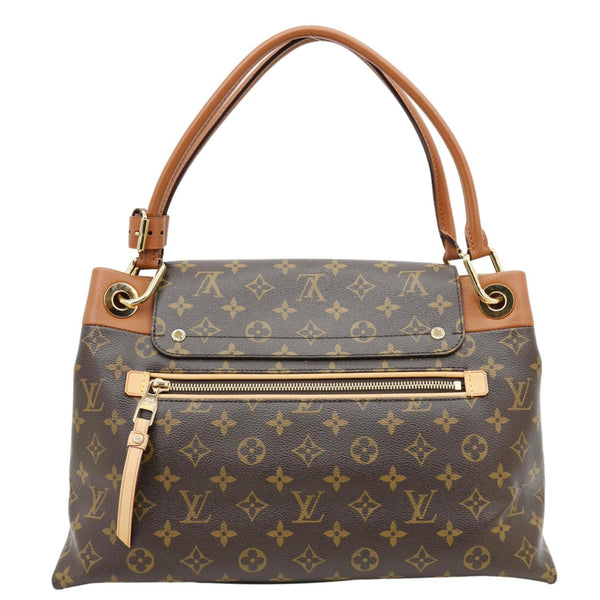 LOUIS VUITTON Olympe Monogram Canvas Satchel Bag Brown