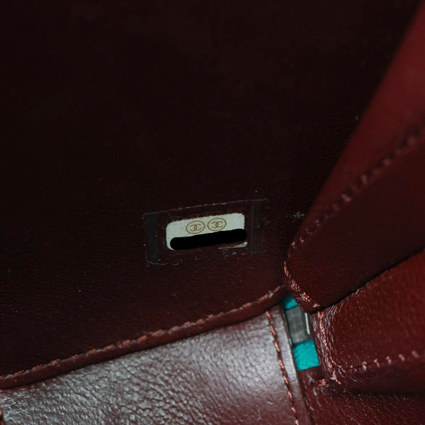 CHANEL Metallic Oval Quilted Caviar Leather Camera Bag Turquoise