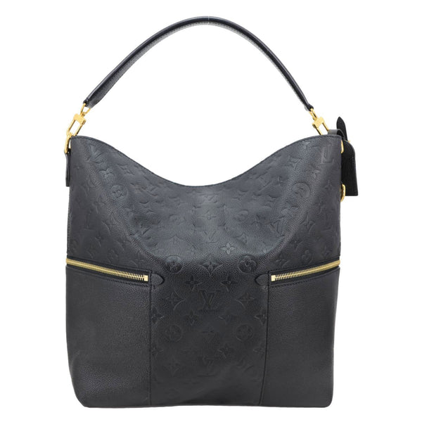 LOUIS VUITTON Melie Empreinte Leather Hobo Shoulder Bag Black