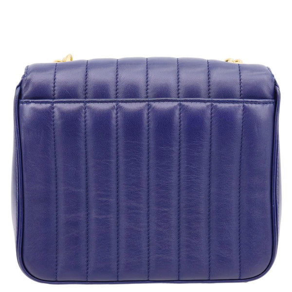 YVES SAINT LAURENT Vicky Medium Matelasse Lambskin Chain Crossbody Bag Blue