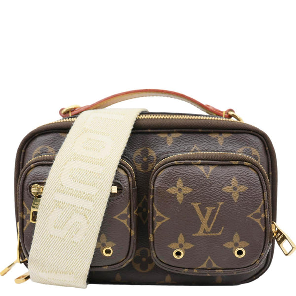 LOUIS VUITTON Utility Monogram Canvas Crossbody Bag Brown