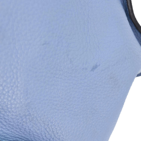 CHLOE Marcie Calfskin Leather Satchel Bag Blue