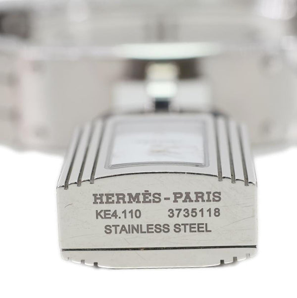 HERMES Kelly Mini Model Stainless Steel Chain Bracelet Watch Silver 16mm
