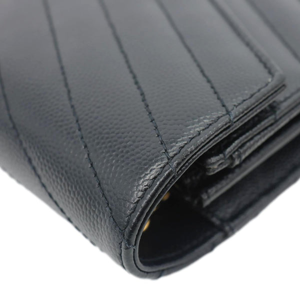 YVES SAINT LAURENT Classic Envelope Cassandre Leather Chain Crossbody Bag Black