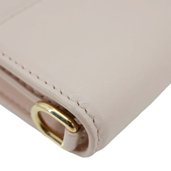 LOUIS VUITTON LV Bloom Calfskin Leather Wallet On Chain Pink