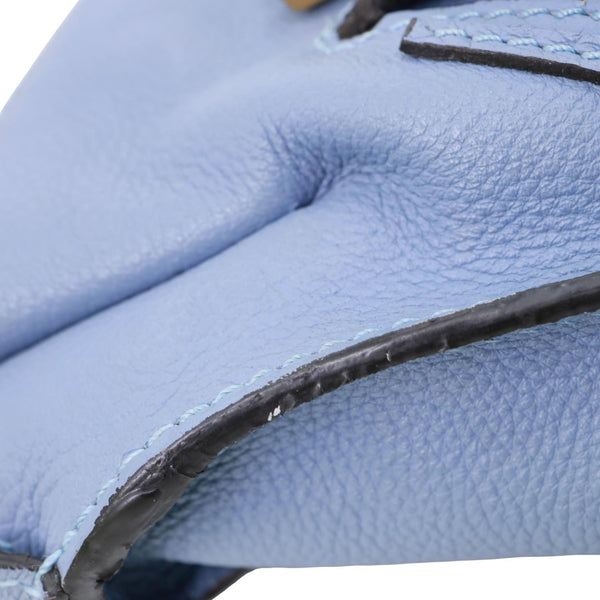 CHLOE Marcie Calfskin Leather Satchel Bag Blue