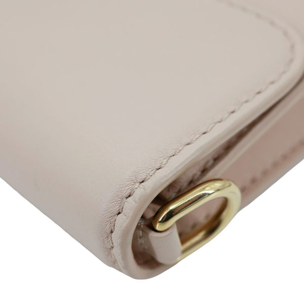 LOUIS VUITTON LV Bloom Calfskin Leather Wallet On Chain Pink