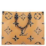 LOUIS VUITTON Onthego Jungle GM Giant Monogram Canvas Tote Shoulder Bag White