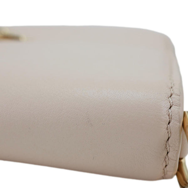 LOUIS VUITTON LV Bloom Calfskin Leather Wallet On Chain Pink