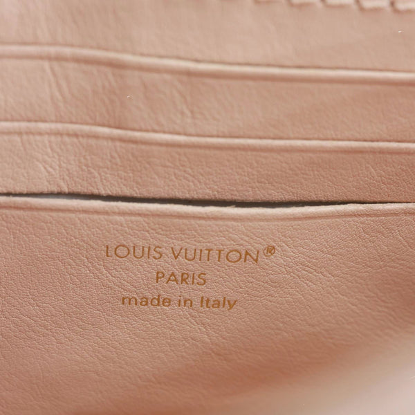LOUIS VUITTON LV Bloom Calfskin Leather Wallet On Chain Pink