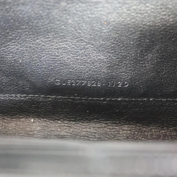 YVES SAINT LAURENT Classic Envelope Cassandre Leather Chain Crossbody Bag Black