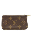 LOUIS VUITTON Monogram Canvas Key Holder Zip Pouch Brown