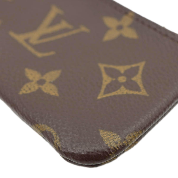 LOUIS VUITTON Monogram Canvas Key Holder Zip Pouch Brown