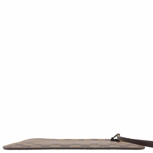 LOUIS VUITTON Neverfull Damier Ebene Wristlet Pouch Rose Ballerine