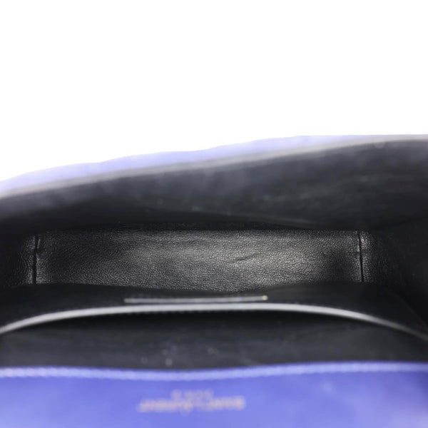 YVES SAINT LAURENT Vicky Medium Matelasse Lambskin Chain Crossbody Bag Blue