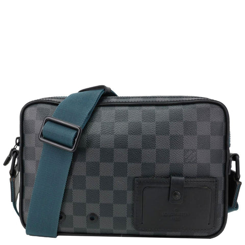 LOUIS VUITTON Alpha Damier Graphite Messenger Bag Black