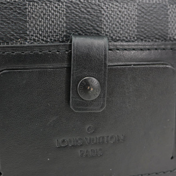 LOUIS VUITTON Alpha Damier Graphite Messenger Bag Black