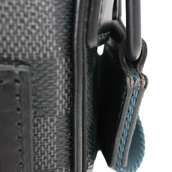 LOUIS VUITTON Alpha Damier Graphite Messenger Bag Black