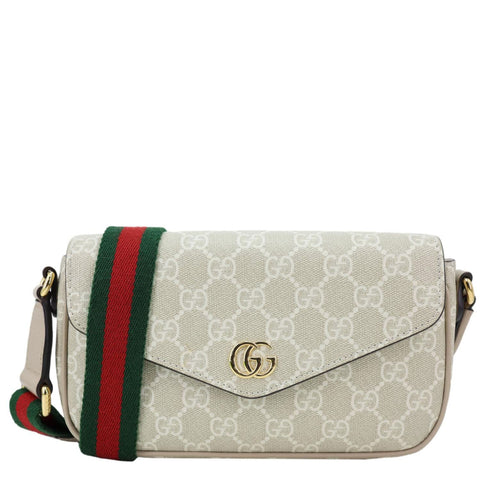 GUCCI Ophidia Pochette GG Supreme Canvas Shoulder Bag Beige 764961