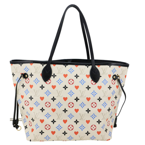 LOUIS VUITTON Game On Neverfull MM Monogram Canvas Tote Bag White