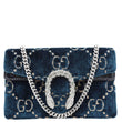 Gucci Dionysus Super Mini Blue GG Monogram Velvet Crossbody Bag