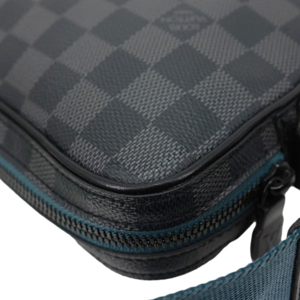 LOUIS VUITTON Alpha Damier Graphite Messenger Bag Black