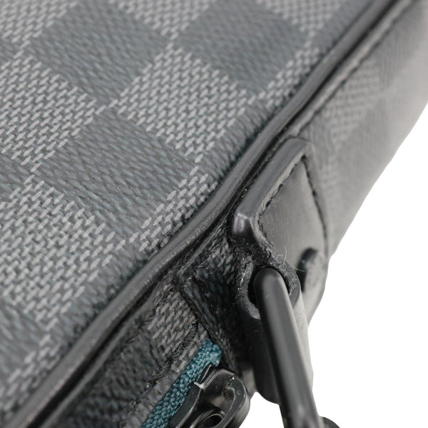 LOUIS VUITTON Alpha Damier Graphite Messenger Bag Black