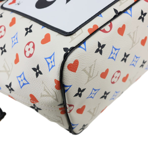 LOUIS VUITTON Game On Neverfull MM Monogram Canvas Tote Bag White