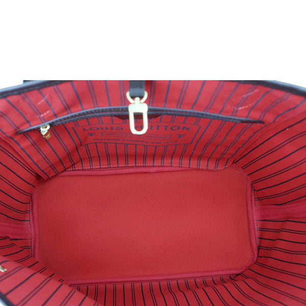 LOUIS VUITTON Neverfull MM Damier Ebene Tote Bag Brown