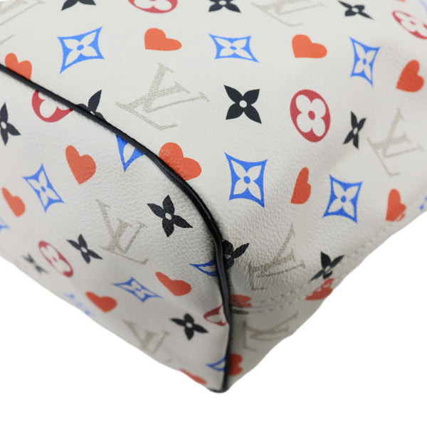 LOUIS VUITTON Game On Neverfull MM Monogram Canvas Tote Bag White