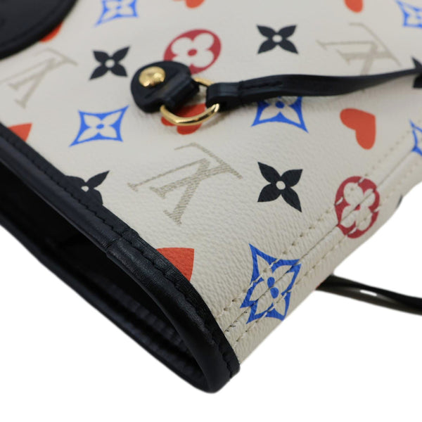 LOUIS VUITTON Game On Neverfull MM Monogram Canvas Tote Bag White