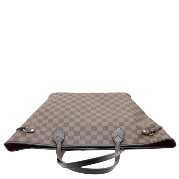 LOUIS VUITTON Neverfull MM Damier Ebene Tote Bag Brown
