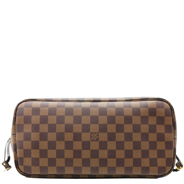LOUIS VUITTON Neverfull MM Damier Ebene Tote Bag Brown
