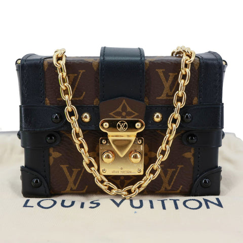 LOUIS VUITTON Essential Trunk NM Monogram Canvas Crossbody Bag Black