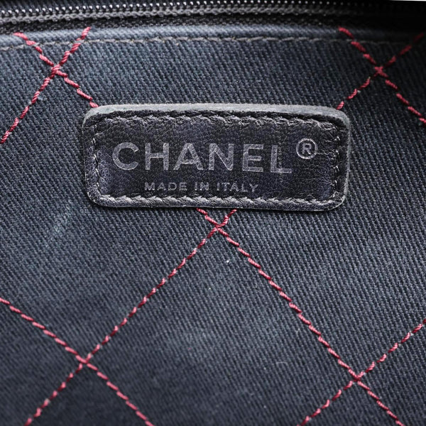 CHANEL Shopping Fever Quilted Caviar Leather Tote Bag Maroon