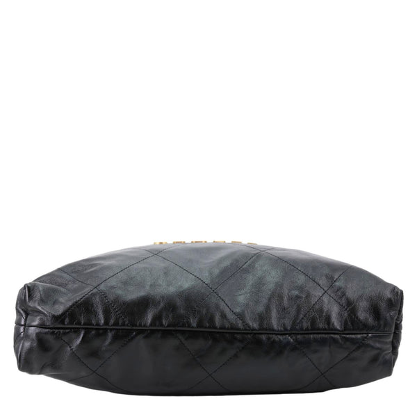 CHANEL 22 Large Quilted Calfskin Leather Hobo Bag Black
