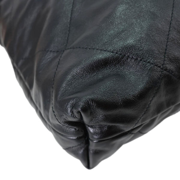 CHANEL 22 Large Quilted Calfskin Leather Hobo Bag Black