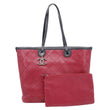 CHANEL Shopping Fever Quilted Caviar Leather Tote Bag Maroon