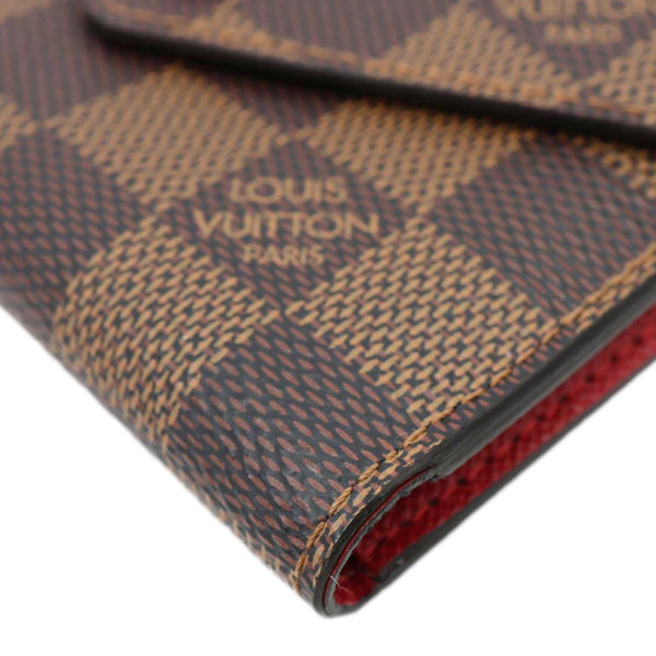LOUIS VUITTON Victorine Damier Ebene Wallet Brown