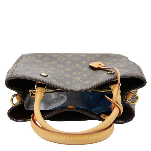 LOUIS VUITTON Montaigne Monogram Canvas Shoulder Bag Brown