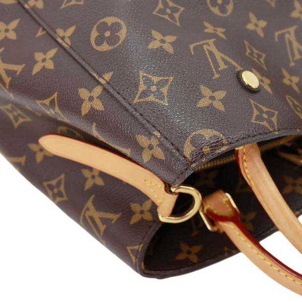 LOUIS VUITTON Montaigne Monogram Canvas Shoulder Bag Brown