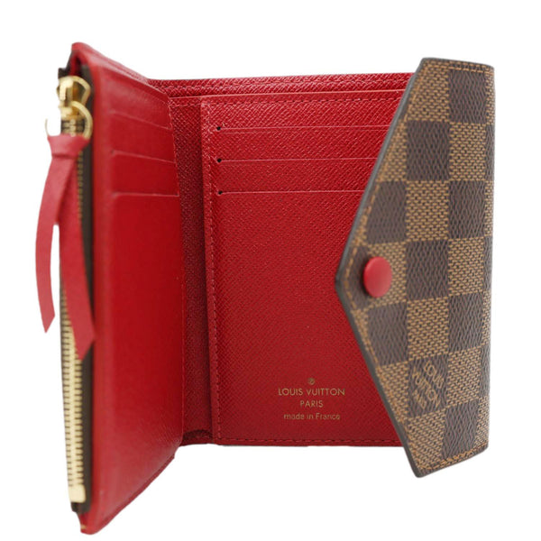 LOUIS VUITTON Victorine Damier Ebene Wallet Brown