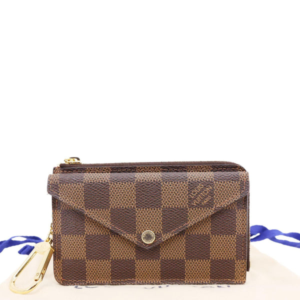LOUIS VUITTON Recto Verso Damier Ebene Card Holder Brown