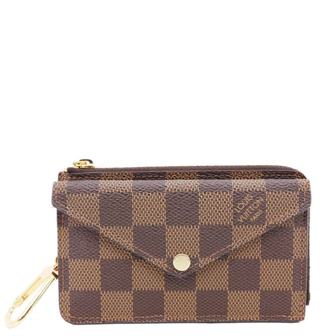 LOUIS VUITTON Recto Verso Damier Ebene Card Holder Brown