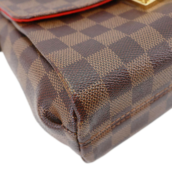 LOUIS VUITTON Croisette Damier Ebene Crossbody Bag Brown