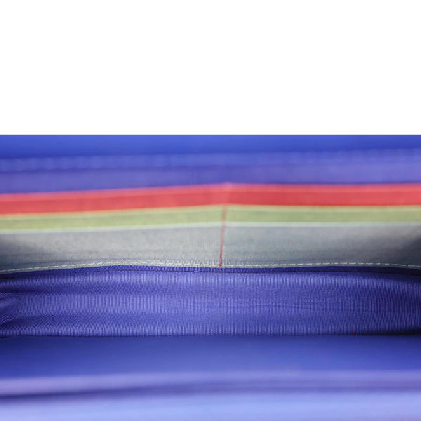 CHANEL Quilted Leather Wallet On Chain Blue