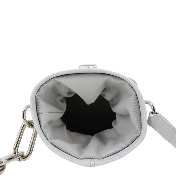 LOUIS VUITTON Chalk Nano Monogram Canvas Crossbody Bag White