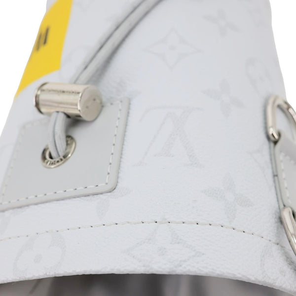 LOUIS VUITTON Chalk Nano Monogram Canvas Crossbody Bag White
